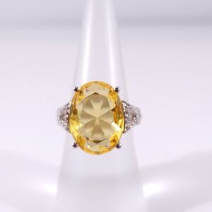 Simulated Yellow CZ Ring Size 6